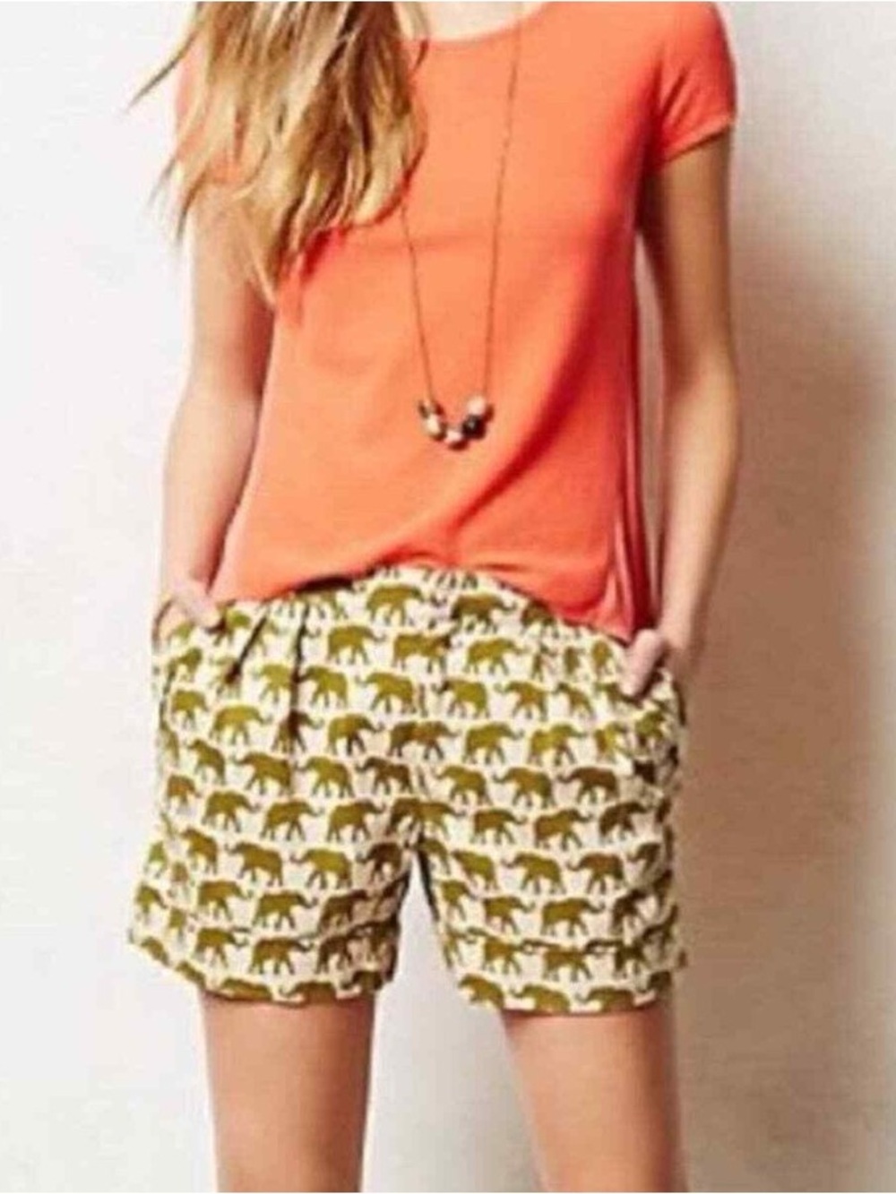 Cartonnier Anthropologie | Finchley Elephant Print Shorts -Boho Safari Chic